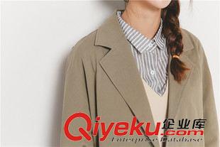2015.9月上新 模特實拍 2015秋裝新款 韓國訂單寬松中長款西裝女外套原始圖片2