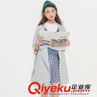 2015.9月上新 2015韓版秋冬新款女裝氣質(zhì)寬松百搭長(zhǎng)款風(fēng)衣外套原始圖片2