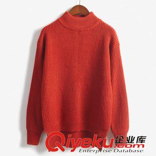 2015-7月上新 韓國(guó)2015年春裝{zx1}款michyeora官網(wǎng) 前短后長(zhǎng)半高領(lǐng)毛衣女原始圖片3