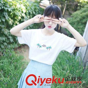 2015_6月上新 韓國條紋寬松蝙蝠袖口袋短款短袖T恤細條紋百搭顯瘦時尚女潮A