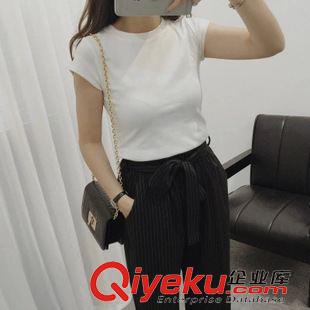 2015_6月上新 軟妹子 字母椰樹精美繡花刺繡圖案短袖T恤