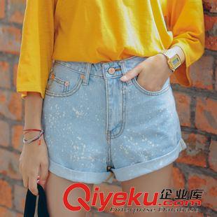 2015-5月上新 韓國韓版街拍歐美高街潑墨短褲潮流時尚百搭熱褲牛仔褲子女原始圖片3