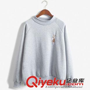 未分類 2015春裝新款學生甜美小高領抓絨衛衣女上衣潮 簡約百搭