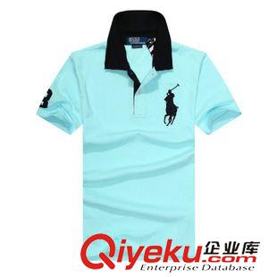 短袖純色POLO衫 夏季新款精品外貿(mào)男式撞色領(lǐng)PL衫 經(jīng)典馬標(biāo)翻領(lǐng)休閑短袖T恤批發(fā)