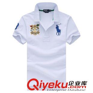 短袖純色POLO衫 2015品牌新款奢華刺繡hg馬標(biāo) 時(shí)尚潮牌男裝短袖T恤 免費(fèi)代理