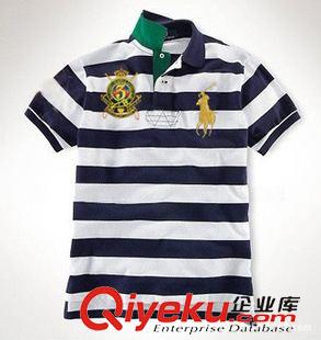 短袖條紋POLO衫 男士精品短袖PL衫 時尚百搭刺繡hg馬標(biāo)條紋翻領(lǐng)T恤免費(fèi)代理