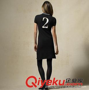 裙子 夏季新款刺繡2字盾標休閑女裝 時尚精品收腰純棉短袖情侶款連衣裙原始圖片3