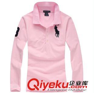 長袖POLO衫 品牌女裝新款T恤 外貿歐美女長袖PL衫 女士T恤 運動衫批發原始圖片2