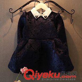 連衣裙 麥芽兒 2015春季新款女童荷葉裙韓版錦棉 收腰A字兒童中長款裙子