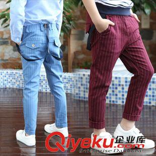 背帶裙、褲/連體褲 麥芽兒Baby2015秋季新品男女童百搭背帶褲兒童牛仔連身長褲批發