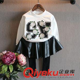 T恤、長(zhǎng)短袖/背心 麥芽?jī)和b2015秋季新款女童短款字母衛(wèi)衣兒童簡(jiǎn)潔百搭ZT恤