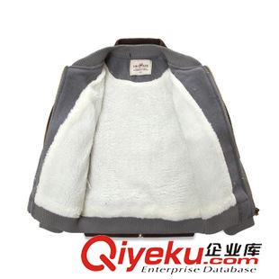 外套/羽絨服/棉衣/夾克/大衣/皮衣 麥芽?jī)?015冬季新品韓版男童裝雙面呢拼皮棉外套口袋夾棉兒童棉衣