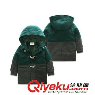 外套/羽絨服/棉衣/夾克/大衣/皮衣 麥芽兒2015冬季新品男童裝韓版連帽棉外套內(nèi)里針織條紋長袖棉上衣