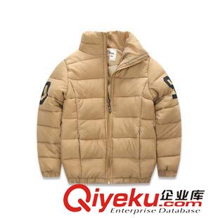 外套/羽絨服/棉衣/夾克/大衣/皮衣 2015冬季新品男童裝三角字母印花棉外套兒童休閑保暖棉衣廠家批發(fā)原始圖片3