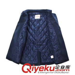 冬款10-1 麥芽2015冬季新品男童裝純色長款呢子風(fēng)衣男童韓版長外套工廠直銷原始圖片2