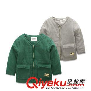 冬款9-25 麥芽兒2015冬季兒童裝棉棉套男童和尚領(lǐng)百搭拉鏈棉衣外套批發(fā)