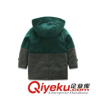 冬款9-16 麥芽兒2015冬季新品男童裝連帽雙面呢相拼棉外套兒童帥氣長款棉衣