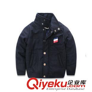 外套/羽絨服/棉衣/夾克/大衣/皮衣 麥芽兒2015冬季新品男童裝立領(lǐng)紐扣呢子棉夾克兒童韓版棉衣批發(fā)原始圖片2