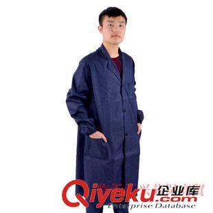 勞保牛仔服 【熱賣】牛仔藍大褂 定制春秋夏季倉庫大褂工作服 搬運連體防塵服原始圖片3