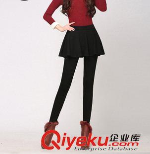 新款針織衫 春秋款韓版女外穿打底裙褲子蓬蓬裙假兩件擺裙百褶裙大碼包臀原始圖片2