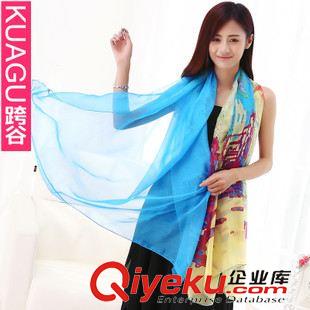 仿真絲系列 KB045 跨谷 廠家直銷 秋冬新款 歐美城鎮(zhèn)gd女士仿真絲圍巾原始圖片2