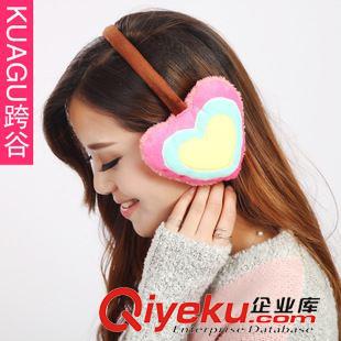 耳套系列 KT011 廠家 2015新款冬季上戴耳套批發(fā) 韓版七彩愛心女士保暖耳罩原始圖片3