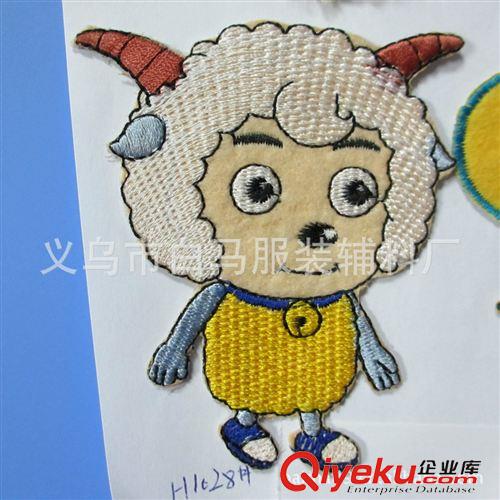 刺繡卡通  【廠家直銷】 喜洋洋 電腦刺繡布貼 熱熔背膠布貼 刺繡補丁貼原始圖片2