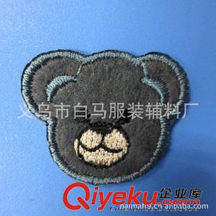 刺繡卡通  【誠信廠家】 可愛小熊頭 電腦刺繡布貼 時尚ＤＩＹ服裝輔料批發(fā)