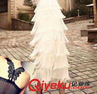 ★5月新品上新 2015夏新款歐美性感露背蕾絲吊帶上衣+高腰層層流蘇半裙套裝3738原始圖片3