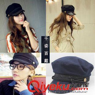 嗆口小辣椒同款 嗆口小辣椒韓國海軍帽潮女韓版平頂帽夏天遮陽男女士秋冬帽子原始圖片2