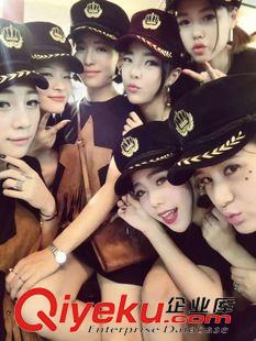 軍帽/平頂帽 中國(guó)好聲音丁丁同款毛呢女士帽子短沿海軍帽韓版潮小禮帽冬季街頭