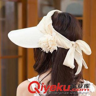 大沿帽/遮陽帽 帽子女夏天 韓版女士 騎車太陽帽 防紫外線遮陽帽 空頂兩用棉麻原始圖片2