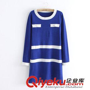 斷碼特價(jià)區(qū) 0762  歐美風(fēng) 范冰冰小香風(fēng)針織連衣裙批發(fā)原始圖片3