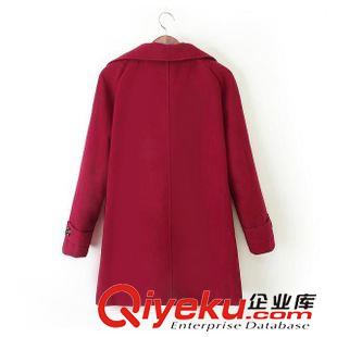 風(fēng)衣、大衣 2014歐洲站 秋冬女裝大衣新版寬松大碼毛呢外套批發(fā)5418原始圖片3