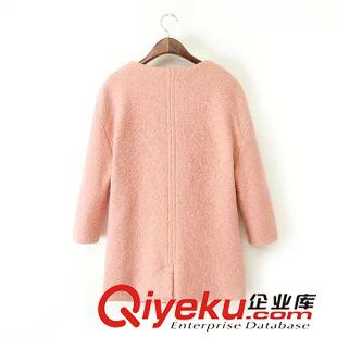 風(fēng)衣、大衣 2014歐洲站 秋季新款個(gè)性純色毛呢大衣批發(fā)5703原始圖片3