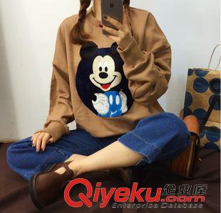 衛(wèi)衣、絨衣 $L 歐風(fēng)美 新款2色米奇抓絨衛(wèi)衣批發(fā) 3062原始圖片2