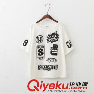 t恤 #ZE9 歐美風 雙面印花短袖寬松T恤批發(fā) X9700