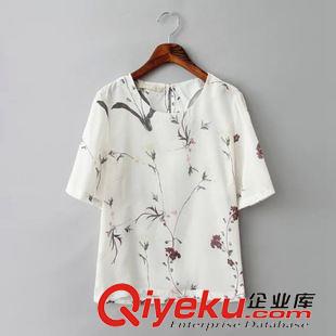 襯衫/雪紡衫 $ZT1 韓版  夏季新款微透視雪紡中袖襯衫批發(fā) 0397