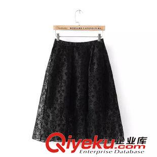短裙、短褲、半身裙 #ZE6 歐美風(fēng) 蕾絲長款半裙批發(fā) X9639原始圖片2