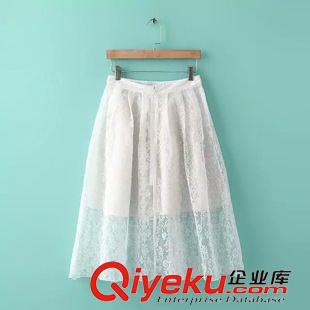 短裙、短褲、半身裙 #ZE6 歐美風(fēng) 蕾絲長款半裙批發(fā) X9639原始圖片3