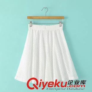短裙、短褲、半身裙 $Q 歐美風 腰部松緊內襯蕾絲裙批發 1624原始圖片2