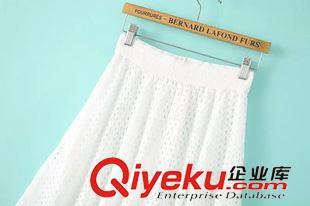 短裙、短褲、半身裙 $Q 歐美風 腰部松緊內襯蕾絲裙批發 1624原始圖片3