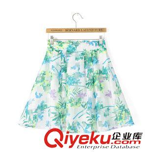 短裙、短褲、半身裙 $S 新款小格子碎花半身裙歐根紗半裙批發 1625原始圖片2