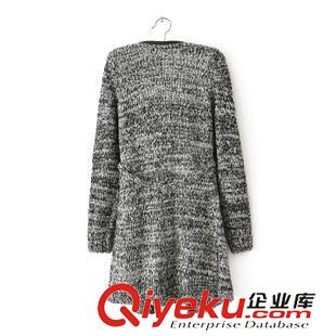 下架區(qū) 1174 歐美風 網絡爆款花線拼皮百搭開衫配腰帶批發(fā)原始圖片2