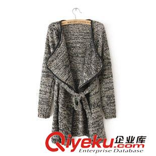 下架區(qū) 1174 歐美風 網絡爆款花線拼皮百搭開衫配腰帶批發(fā)原始圖片3