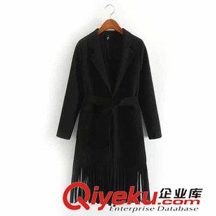 09月27號更新 $G 歐風美 時尚雙口袋長袖流蘇下擺大衣外套帶腰帶批發 3060原始圖片3