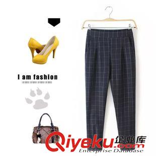 8月9號更新 $J 歐美風(fēng) 格子側(cè)拉鏈九分褲批發(fā) 2286