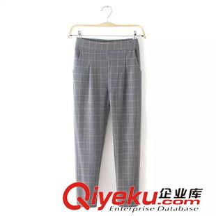 8月9號更新 $J 歐美風(fēng) 格子側(cè)拉鏈九分褲批發(fā) 2286