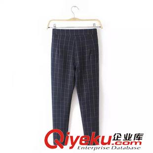 8月9號更新 $J 歐美風(fēng) 格子側(cè)拉鏈九分褲批發(fā) 2286