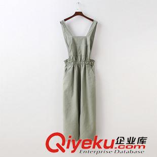 8月9號更新 #ZE6 歐美風 松緊腰休閑棉麻背帶褲批發(fā) 2277